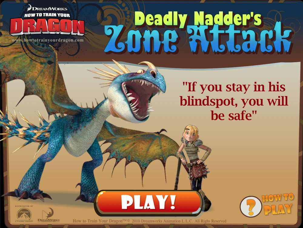 How to Train Your Dragon Flash game screenshot